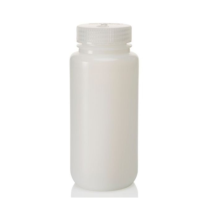 Thermo Scientific 312199-0016 Nalgene Wide-Mouth HDPE IP2 Bottles with Closure: Bulk Pack, 500 mL - White (Case of 125)