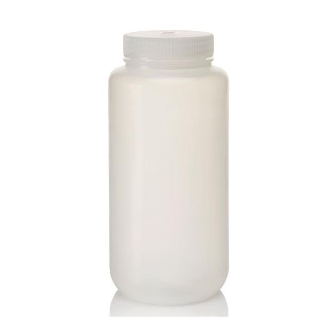 Thermo Scientific 2105-0032 Nalgene Wide-Mouth Lab Quality PPCO Bottles with Closure, 1 L - Translucent (Case of 24)