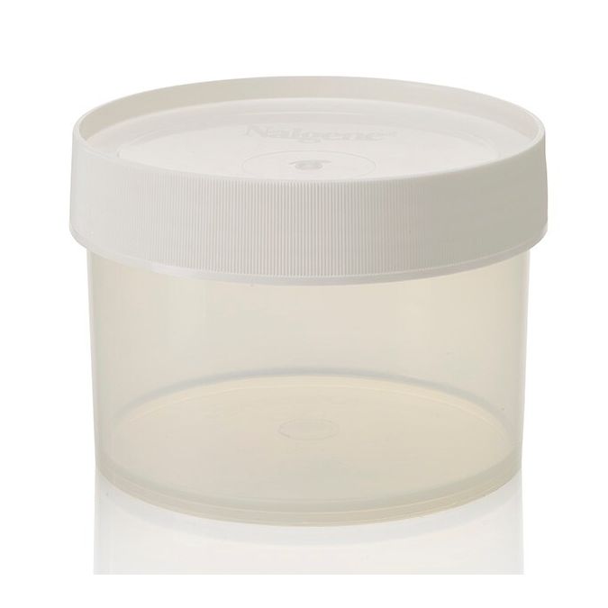 Thermo Scientific 2118-0016 Nalgene Wide-Mouth Straight-Sided PPCO Jars with Closure, 500 mL - Translucent (Case of 24)