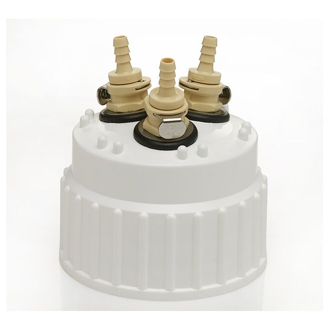 Thermo Scientific 2158-0031 Nalgene Polypropylene, TPE Gasket, Accessory, Closure 83B, 3 port, 1/4 inch