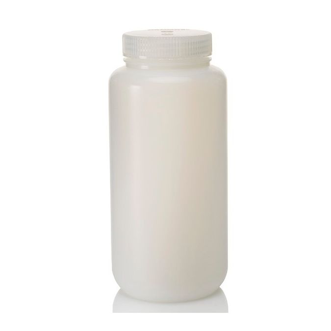 Thermo Scientific 332189-0032 Nalgene Wide-Mouth HDPE Economy Bottles With Closure: Bulk Pack, 1 L - Translucent (Case of 50)