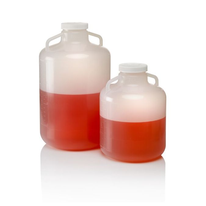Thermo Scientific 2235-0020 Nalgene Polypropylene, Wide-Mouth Carboy With Handle - 2.6 gal. / 10 L (6/Cs.)