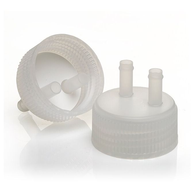 Thermo Scientific 2560-0490 Nalgene Polypropylene with Silicone Liner, Ported Biotainer Bottle and Carboy Closure, 2 ports (4/Cs.)