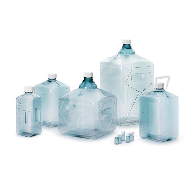Thermo Scientific 3230-20 Nalgene PETG Biotainer Bottles, 2 L - Clear (Case of 20)