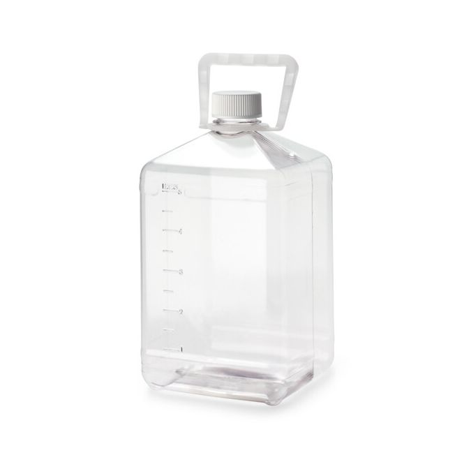 Thermo Scientific 3415-16 Nalgene PETG Biotainer Bottles, 5 L - Clear (Case of 6)