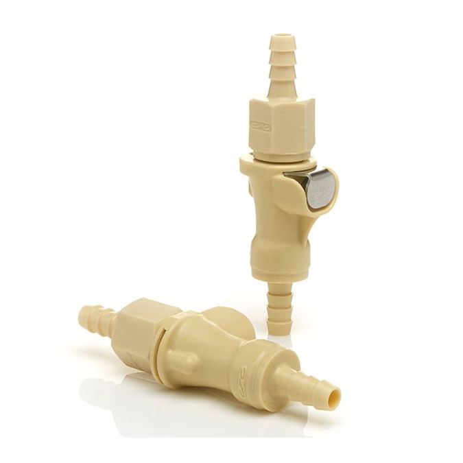 Thermo Scientific Nalgene Valved Barbed Quick Disconnects - 0.25 in. ID - Case of 12 - 6177-0250