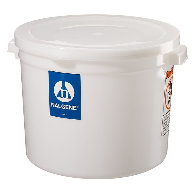 Thermo Scientific Nalgene Large Cylindrical HDPE Containers with Covers - 7142-0015 - 15 L