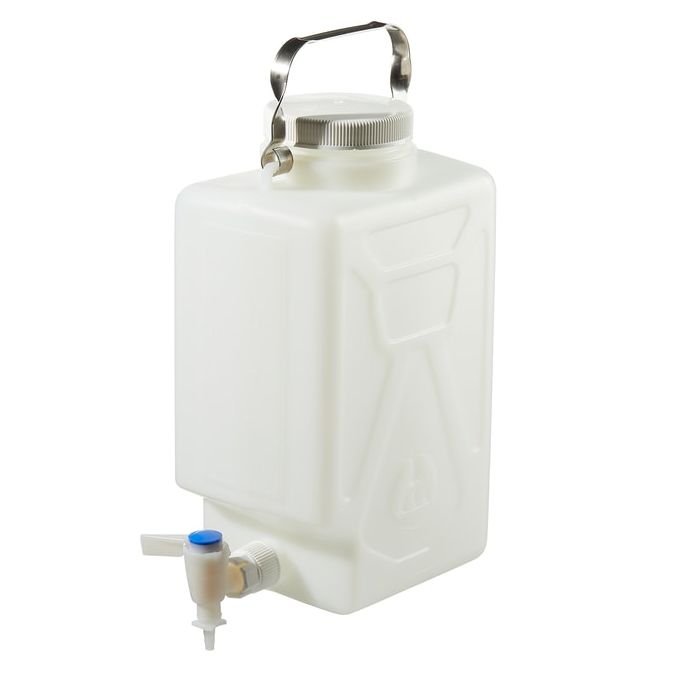 Thermo Scientific DS2327-0020 Nalgene Fluorinated HDPE, Carboy with Spigot - 2.4 gal. / 9 L