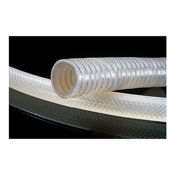 Thermo Scientific Nalgene 65 Braided Platinum-Cured Silicone Tubing - 3/8 in. ID, 5/8 in. OD - Case of 25 - 8061-3130