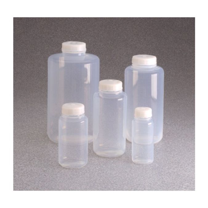 Thermo Scientific 2100-0008 Nalgene Wide-Mouth Bottles Made of Teflon FEP with Closure, 250 mL - Translucent (Case of 4)