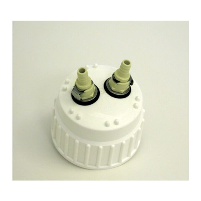 Thermo Scientific 2158-0022 Nalgene Polypropylene, TPE Gasket, Closure, 83B, 2 port, 3/8 inch (1 Ea.)