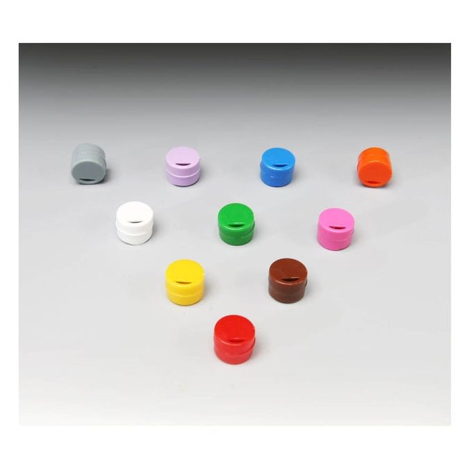 Thermo Scientific Cryo Vial Closure Color Coders - Assorted - Case of 2000 - 375930