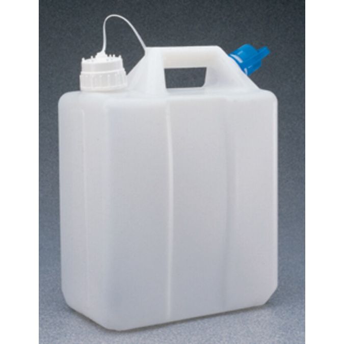 Thermo Scientific 2243-0013 Nalgene HDPE, Jerry Can With Tethered Polypropylene Closure (Single Port) - 3.5 gal. / 13 L (4/Cs.)