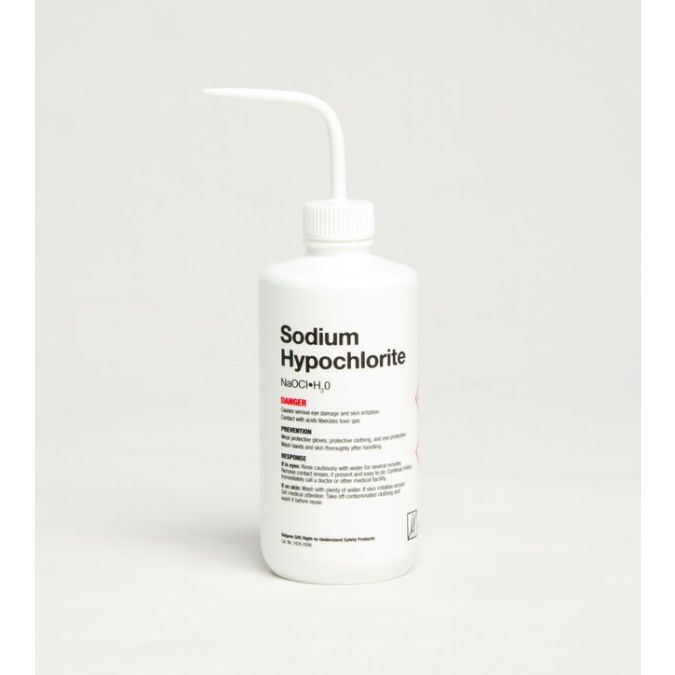 Thermo Scientific 2428-0506 Nalgene Right-to-Understand Safety Wash Bottles featuring Globally Harmonized System (GHS) labeling, 500 mL - White (Case of 24)