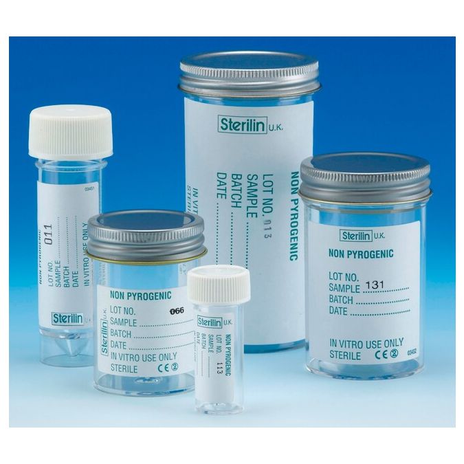 Thermo Scientific Sterilin Non-Pyrogenic Polystyrene Containers - 129PYR - 7 mL - Sterile - 700/Cs.