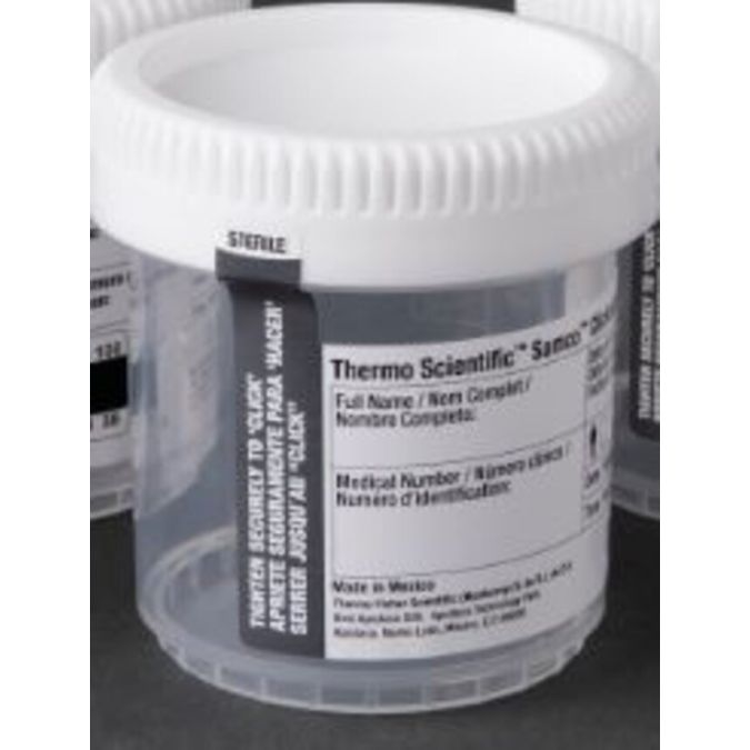 Thermo Scientific Samco Clicktainer Vials and Specimen Containers - 90WHT53-2003 - 90 mL - Non-sterile - White - 300/Cs.